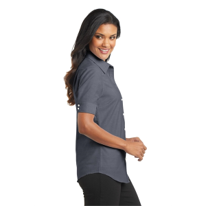 Port Authority Women's Short Sleeve SuperPro Oxford Shirt.