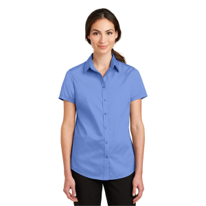 Port Authority Women's Short Sleeve SuperPro Twill Shirt.